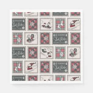 Peanuts   Old Fashioned Sleigh Rides Pattern Napkin