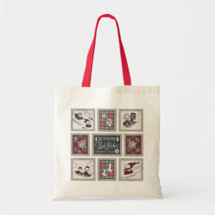 Peanuts   Old Fashioned Sleigh Rides Pattern Tote Bag