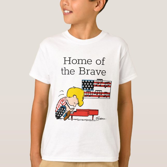 Peanuts | Patriotic Schroeder & His Piano T-Shirt (Front)