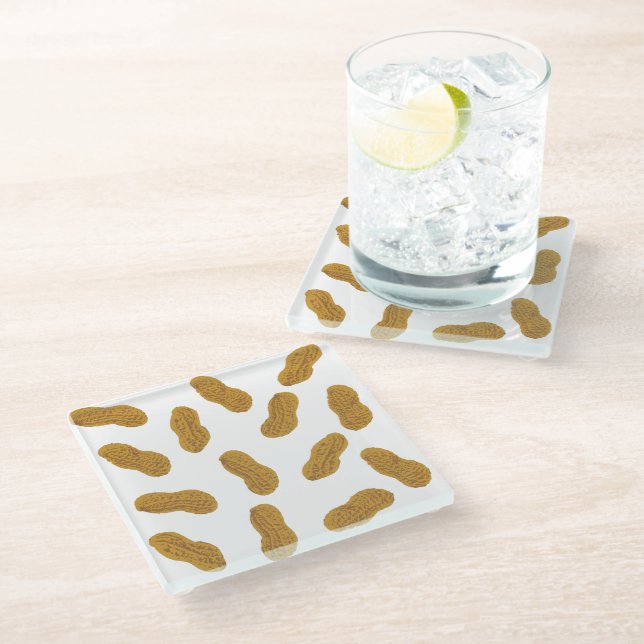 Peanuts Pattern Glass Coaster (Angled)