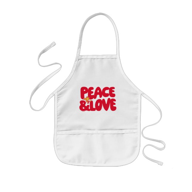 Peanuts | Peace & Love Woodstock Kids Apron (Front)