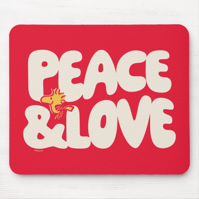 Peanuts | Peace & Love Woodstock Mouse Pad (Front)