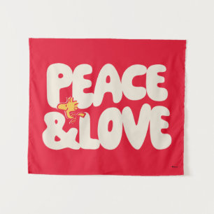 Peanuts   Peace & Love Woodstock Tapestry