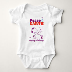 Peanuts Peace on Earth Snoopy & Woodstock Baby Bodysuit
