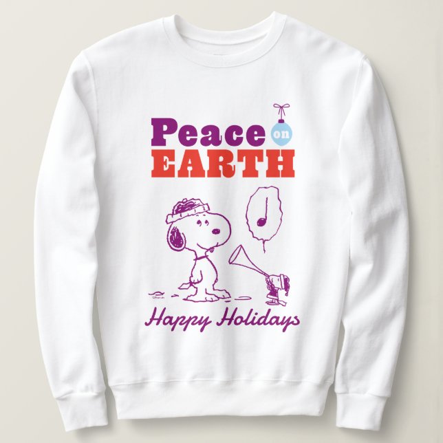 Peanuts | Peace on Earth Snoopy & Woodstock Sweatshirt (Design Front)