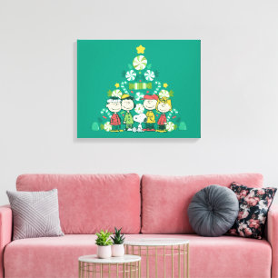 Peanuts   Peppermint Christmas Tree Canvas Print