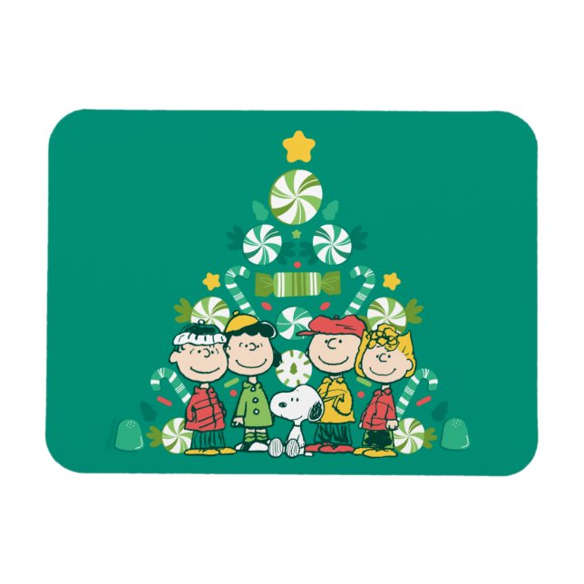 Peanuts | Peppermint Christmas Tree Magnet (Horizontal)