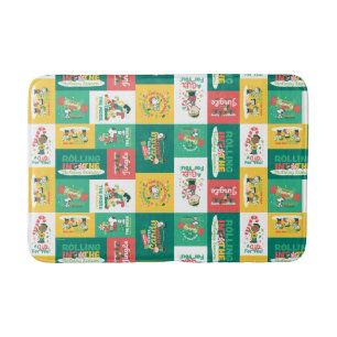 Peanuts Peppermint Dreams   Holiday Pattern Bath Mat