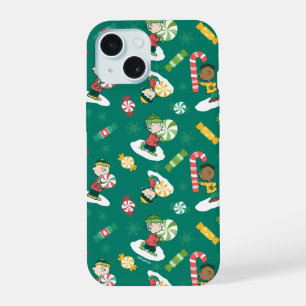 Peanuts Peppermint Dreams Holiday Pattern iPhone 15 Case