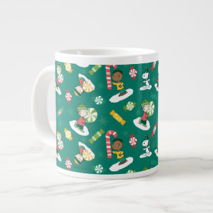 Peanuts Peppermint Dreams Holiday Pattern Large Coffee Mug