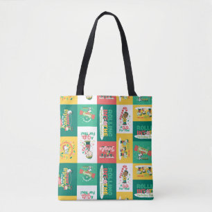 Peanuts Peppermint Dreams   Holiday Pattern Tote Bag