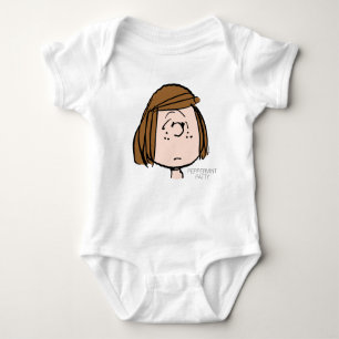 Peanuts   Peppermint Patty Confused Face Baby Bodysuit