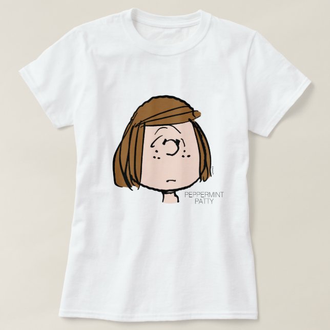 Peanuts | Peppermint Patty Confused Face T-Shirt (Design Front)