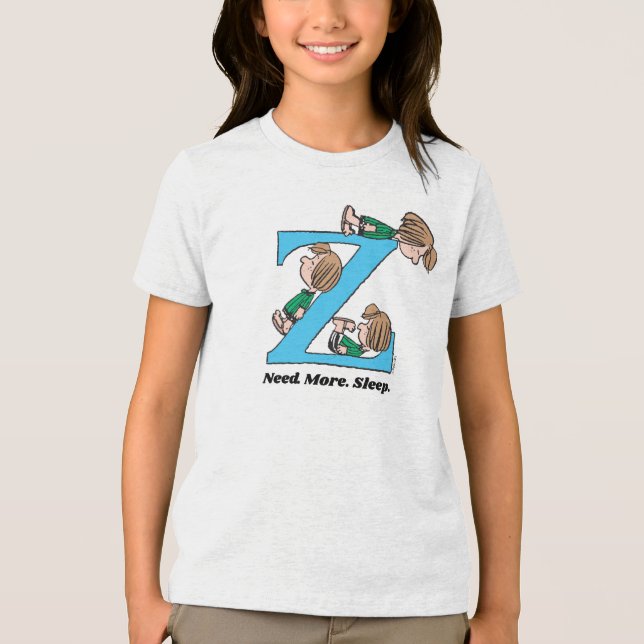 Peanuts | Peppermint Patty Sleepy Z Tri-Blend Shirt (Front)