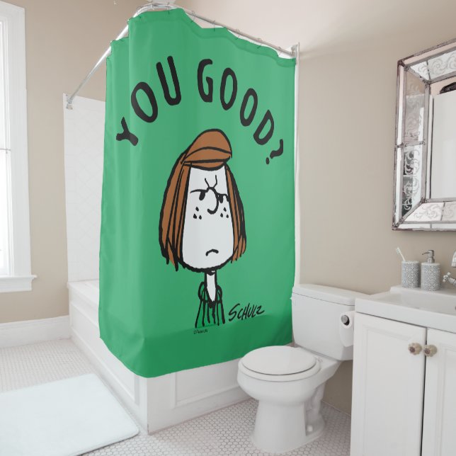 Peanuts | Peppermint Patty You Good? Shower Curtain (In Situ)