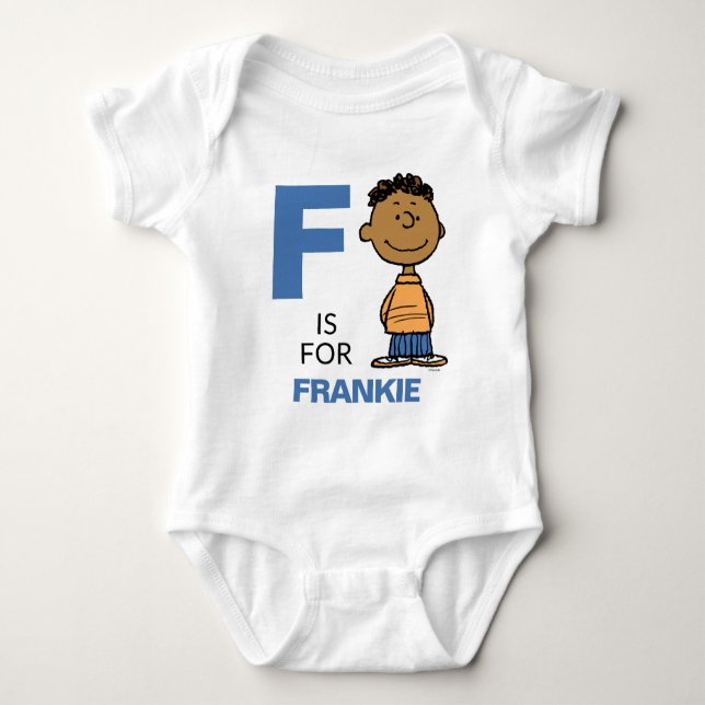 PEANUTS | Personalised Franklin Baby Bodysuit (Front)