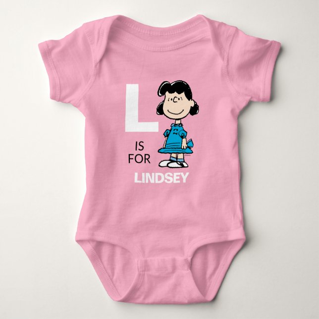 PEANUTS | Personalised Lucy Baby Bodysuit (Front)