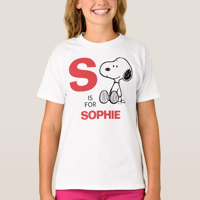 PEANUTS | Personalised Snoopy T-Shirt (Front)
