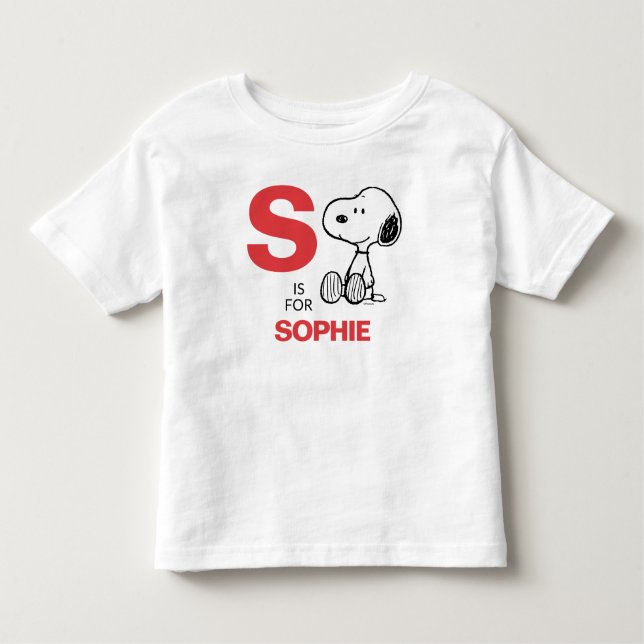 PEANUTS | Personalised Snoopy Toddler T-Shirt (Front)