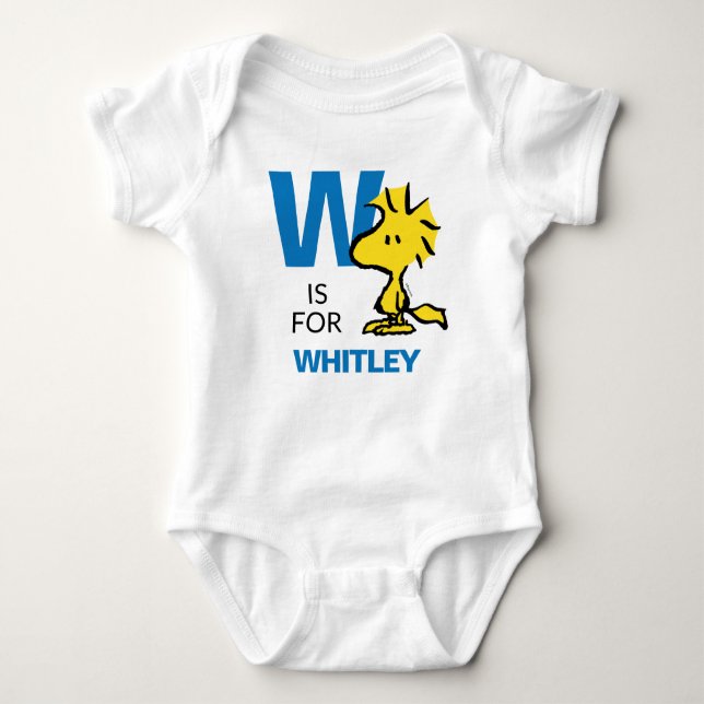 PEANUTS | Personalised Woodstock Baby Bodysuit (Front)