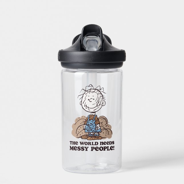 Peanuts | Pigpen The World Needs Messy People! Water Bottle (Front)