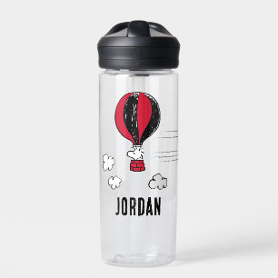 PEANUTS   Red & Black Pattern   Add Your Name Water Bottle