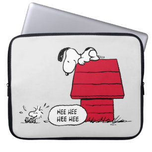 PEANUTS Red & Black Pattern Laptop Sleeve