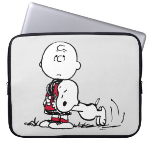 PEANUTS Red & Black Pattern Laptop Sleeve