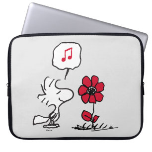 PEANUTS Red & Black Pattern Laptop Sleeve