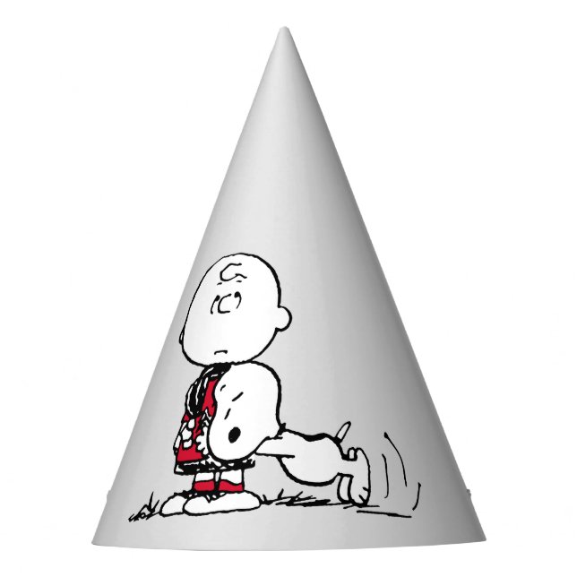 PEANUTS | Red & Black Pattern Party Hat (Front)