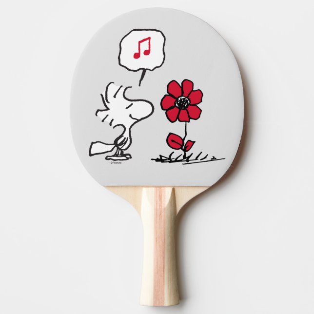 PEANUTS | Red & Black Pattern Ping Pong Paddle (Front)