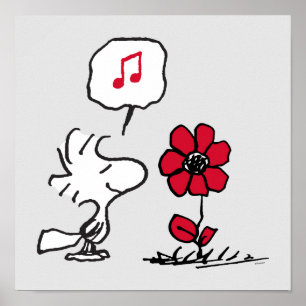 PEANUTS   Red & Black Pattern Poster