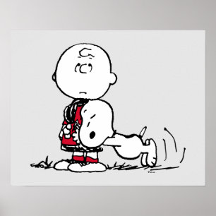 PEANUTS   Red & Black Pattern Poster