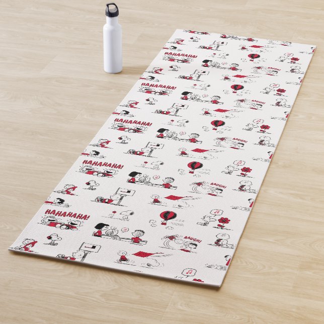 PEANUTS | Red & Black Pattern Yoga Mat (In Situ)