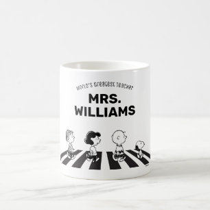 Peanuts Rock Tees Greatest Teacher Personalized Coffee Mug