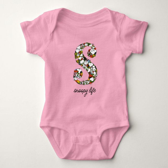 Peanuts | S is for Snoopy Baby Bodysuit (Front)