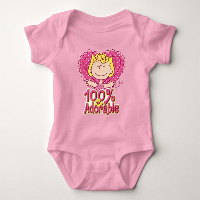 Peanuts | Sally 100% Adorable Baby Bodysuit (Front)