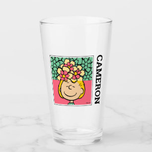 Peanuts   Sally Half & Half Flowers Glass