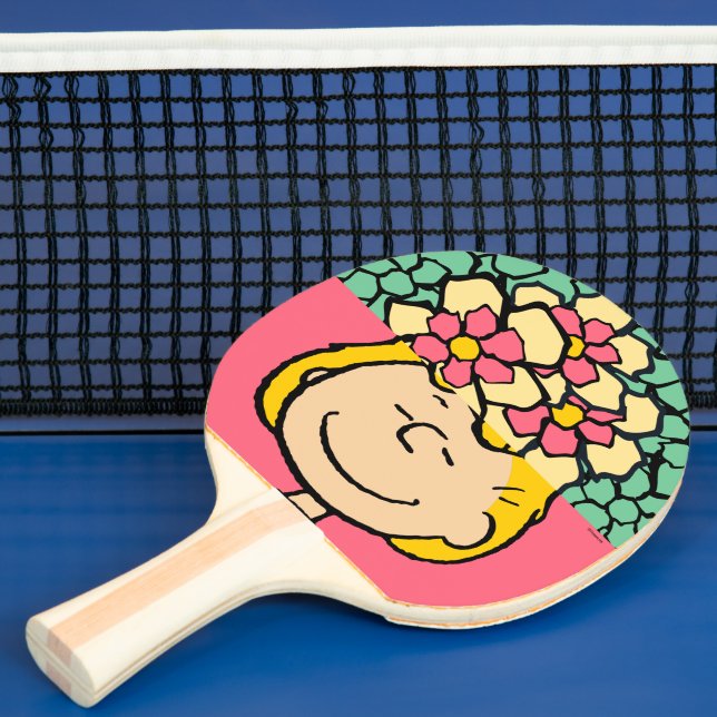 Peanuts | Sally Half & Half Flowers Ping Pong Paddle (Insitu)
