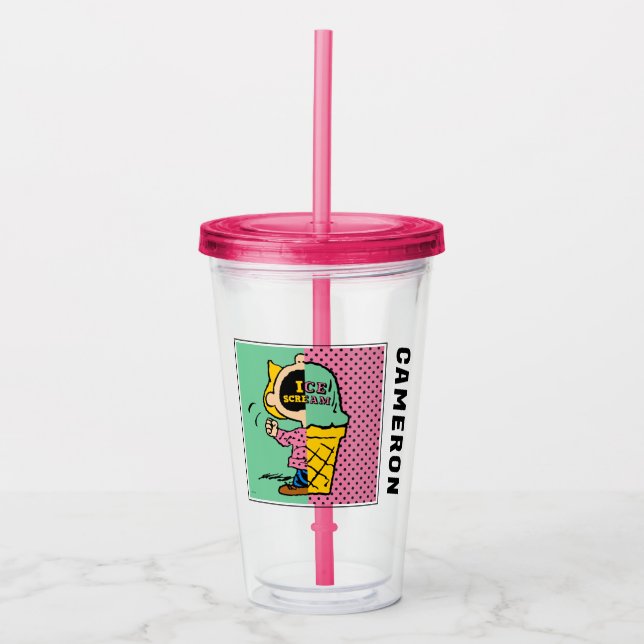 Peanuts | Sally Ice Cream Half & Half Acrylic Tumbler (Front)