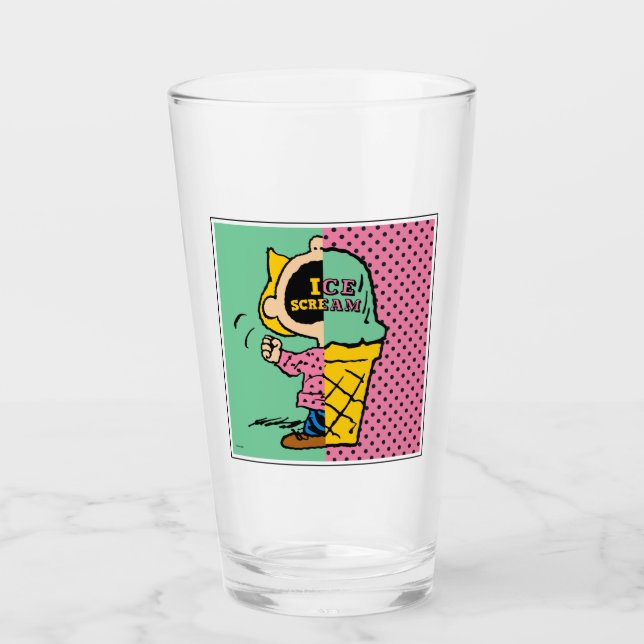 Peanuts | Sally Ice Cream Half & Half Glass (Front)