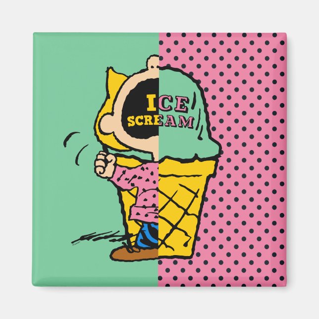Peanuts | Sally Ice Cream Half & Half Magnet (Front)