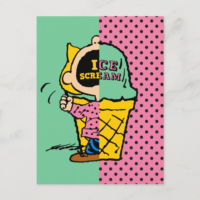 Peanuts | Sally Ice Cream Half & Half Postcard (Front)