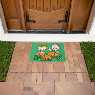 Peanuts Sally & Linus in the Pumpkin Field Doormat