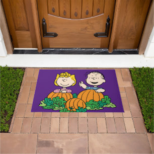 Peanuts Sally & Linus in the Pumpkin Field Doormat