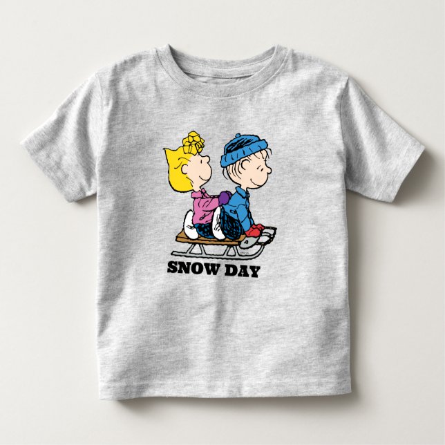 Peanuts | Sally & Linus Sled Riding Toddler T-Shirt (Front)