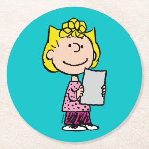 Peanuts   Sally Round Paper Coaster