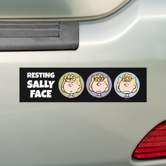 Peanuts | Sally's Faces Bumper Sticker (On Car)