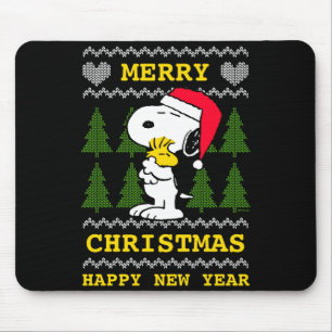 Peanuts Santa Claus Hug  Mouse Pad