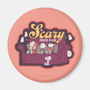 Peanuts Scary Movie Club Halloween Couch Magnet